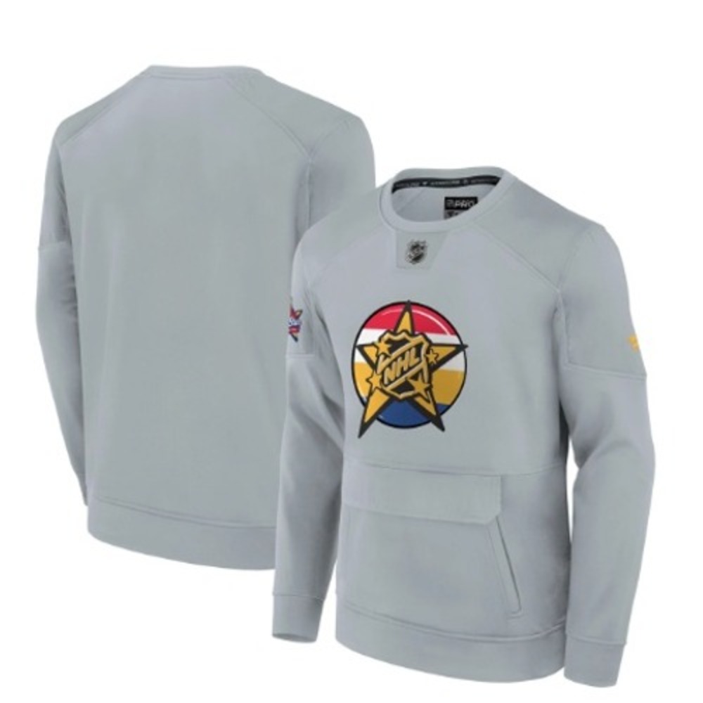 Fanatics NHL Authentic Pro All Star Game '24 Gray Long Sleeve Pullover Men's 3XL